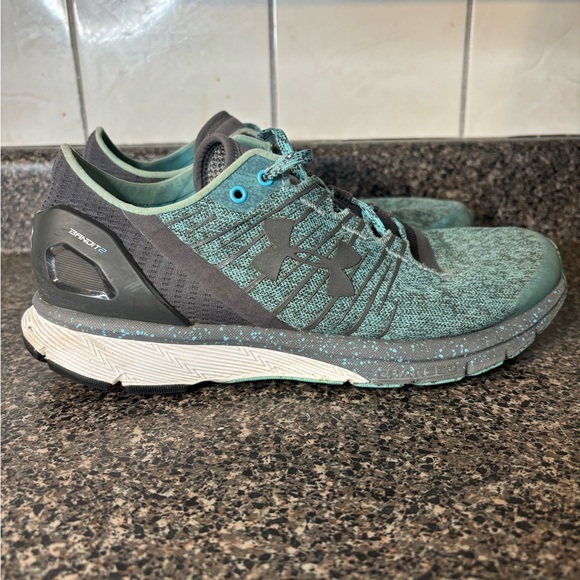 Under Armour Charged Bandit 2 Aqua Splash / Dark Grey Shoes Size Women’s 9 - Picture 3 of 12
